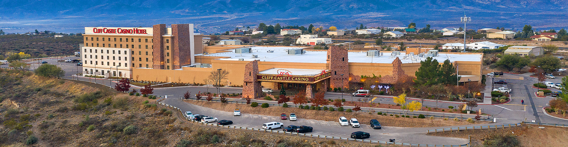 Aerial shot of casino